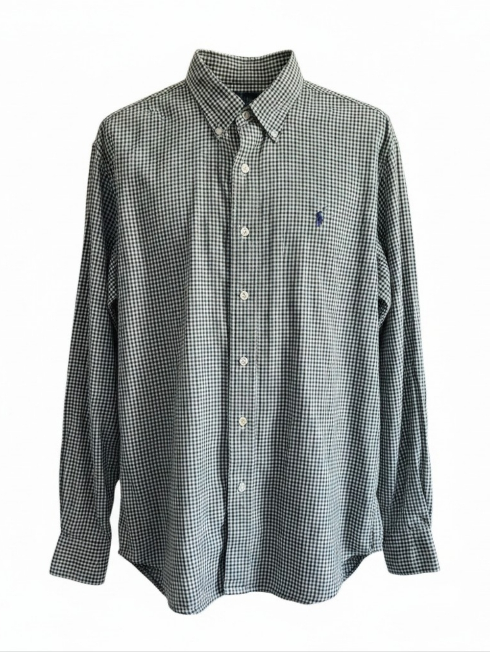 Ralph Lauren Mens Custom Fit Plaid Button‎ Down 100% Cotton| Size Large